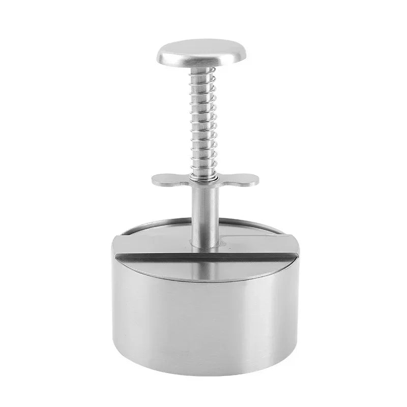 Hamburger Patty Maker Press 304 Stainless Steel Non-Stick Round Manual Rice Ball Mold Thickness Adjusted Kitchen Beef BBQ Tools