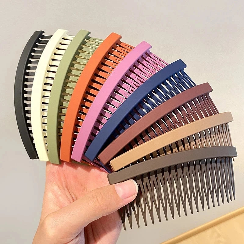 Women Fashion Hair Comb Large Simple Hairpin Bangs Fixed Arrangement Broken Hair Headband Back Head Comb Hair Accessories