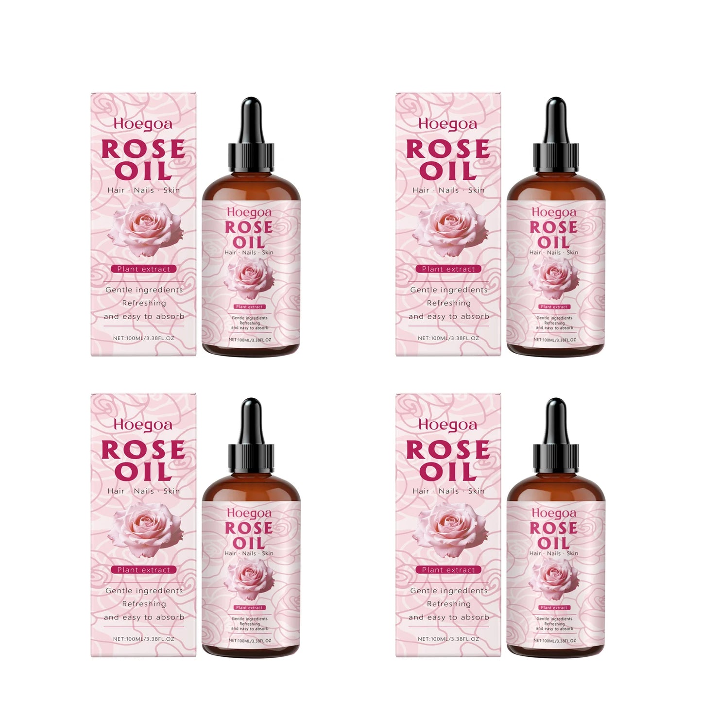 Rose Oil Face Anti Aging Brightening Lasting Hydration Nourishment Firm Aromatherapy Facial Serum Reveal Radiance Body Skin Care