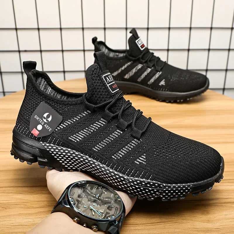Man's Safety Shoes Badminton Luxury Men's Shoe Sale Knitwear Skateboard Cotton Sneakers Man Summer Rubber Bottom Tennis Airy