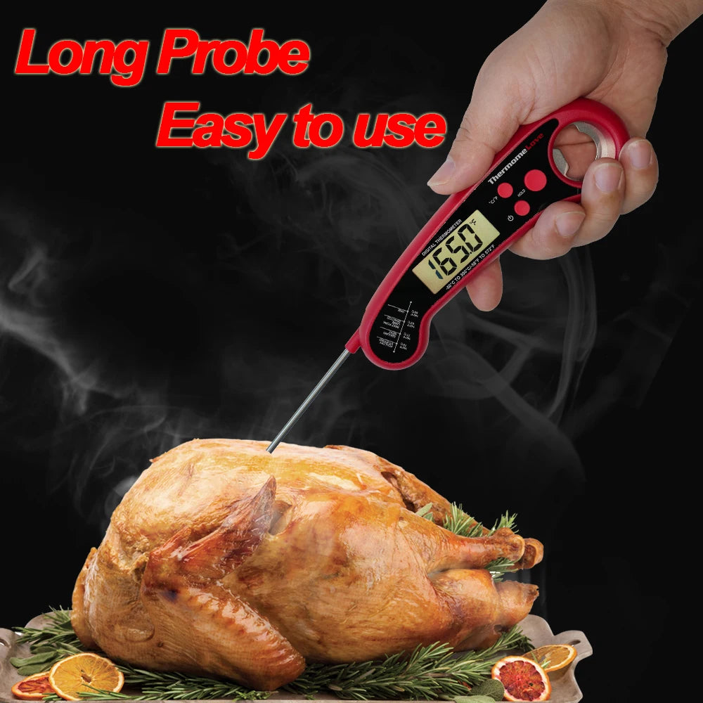 kitchen items Digital, Food Thermometer for Cooking and Baking, Instant Read Meat Thermometer with Backlight, Hold Function &