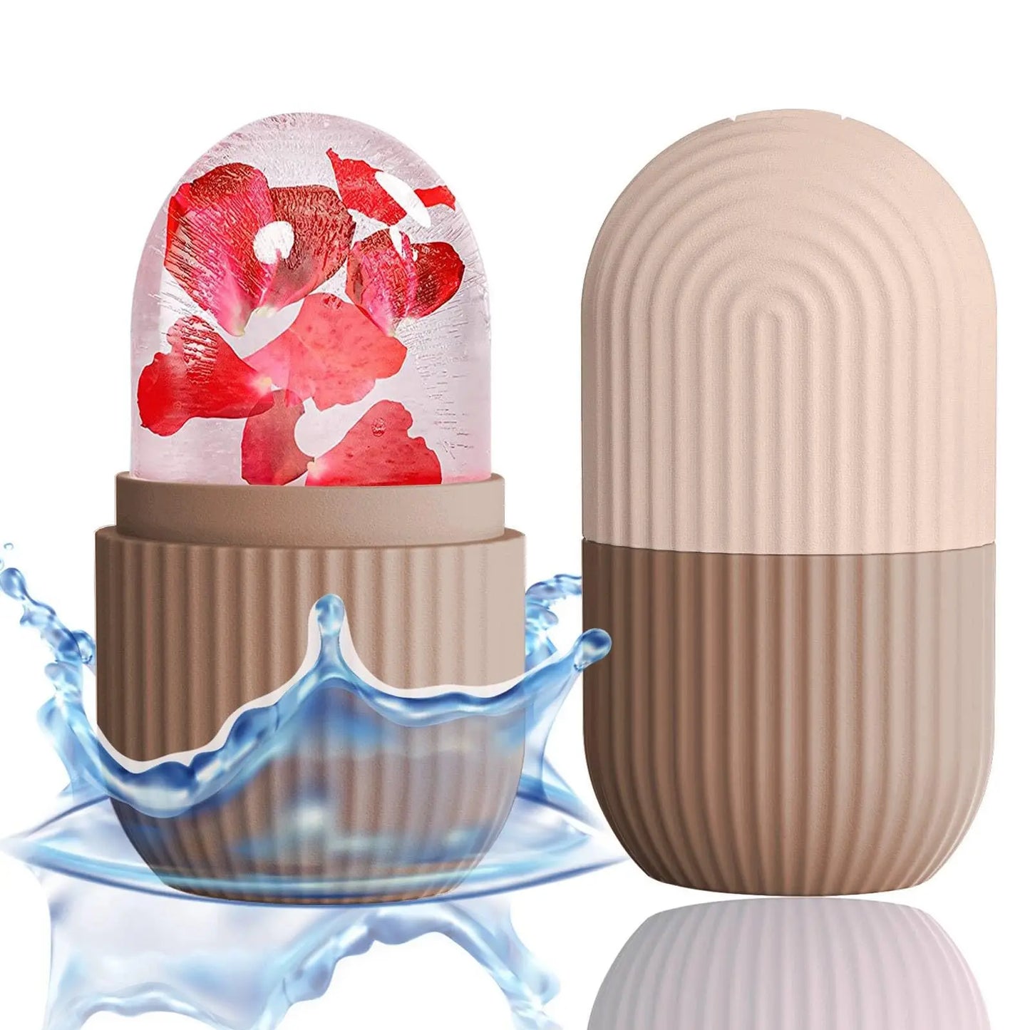 Reusable Ice Face Roller Beauty Ice Facial Rollers Mold Facial Massage Beauty Skin Care Tools Contour Leakproof Facial Massager