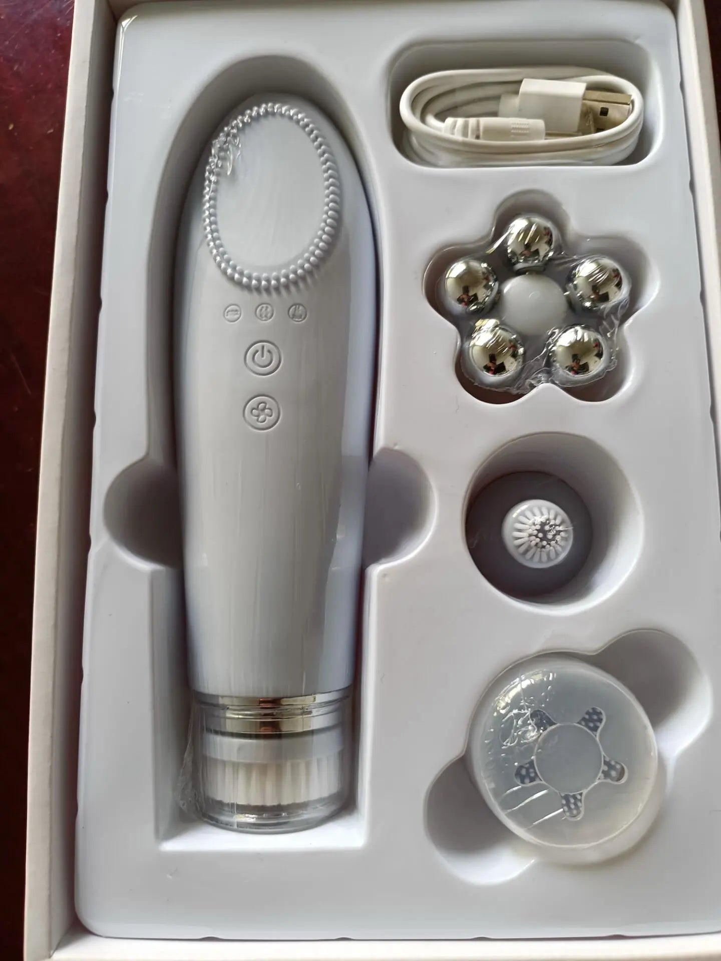 New Warm Feeling Cleanser Pore Blackhead Cleaner Electric Face Washing Instrument Home Facial Eye Hot Massager Beauty Tools
