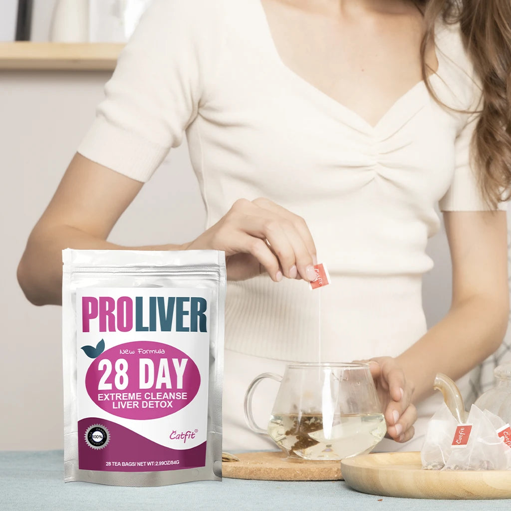 28day Detox Liver Tea for Improve Liver Function Clean the Lungs Treat Sore Throat & Bad Breath Protect Liver Health