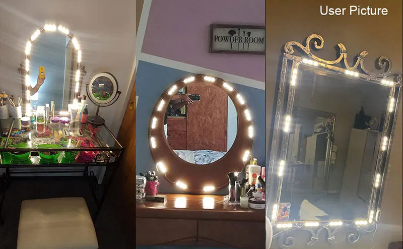 Makeup Mirror LED Light Bulbs Vanity Lights USB 5V Bathroom Dressing Table Lighting Dimmable 5 Colors Hollywood LED Vanity Light