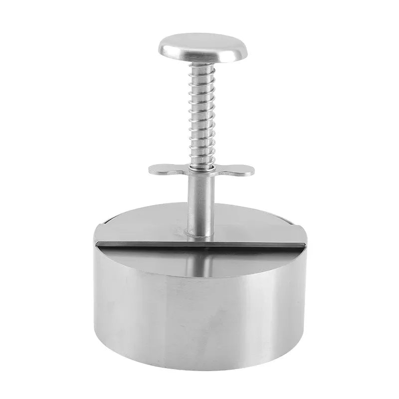 Hamburger Patty Maker Press 304 Stainless Steel Non-Stick Round Manual Rice Ball Mold Thickness Adjusted Kitchen Beef BBQ Tools