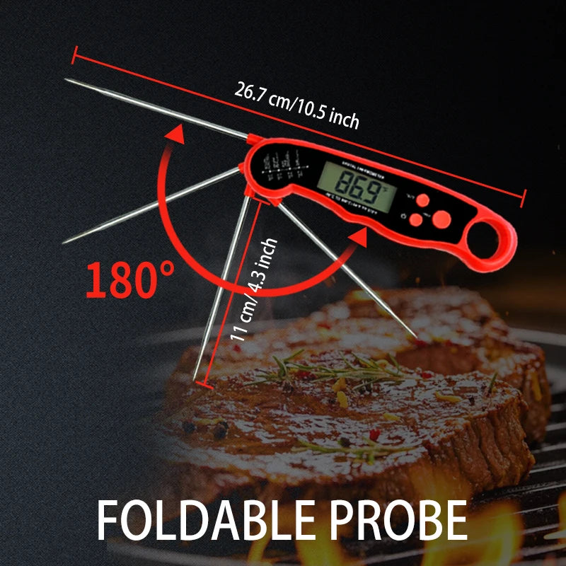 kitchen items Digital, Food Thermometer for Cooking and Baking, Instant Read Meat Thermometer with Backlight, Hold Function &