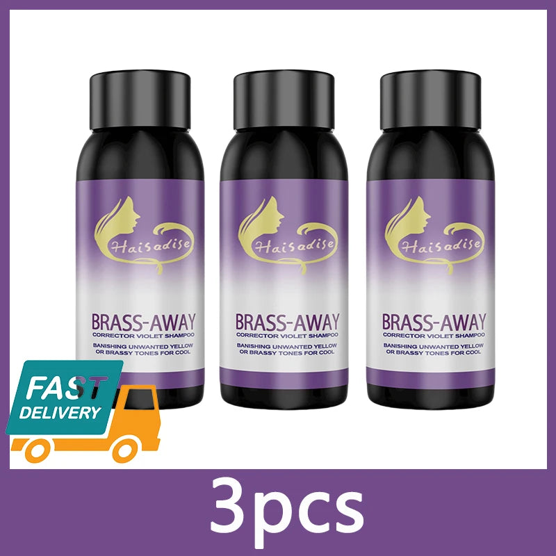 Professional Purple Shampoo Professional Yellow Removal Post Dyeing Gray Hair Care Bleached Highlighted Shampoo Revitalize 30ml