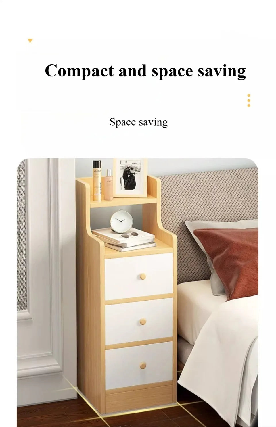 Bedside Table Bedroom Small-scale Simple Storage Rack High-capacity Modern Simple Storage Cabinet Multi Layer Storage Lockers