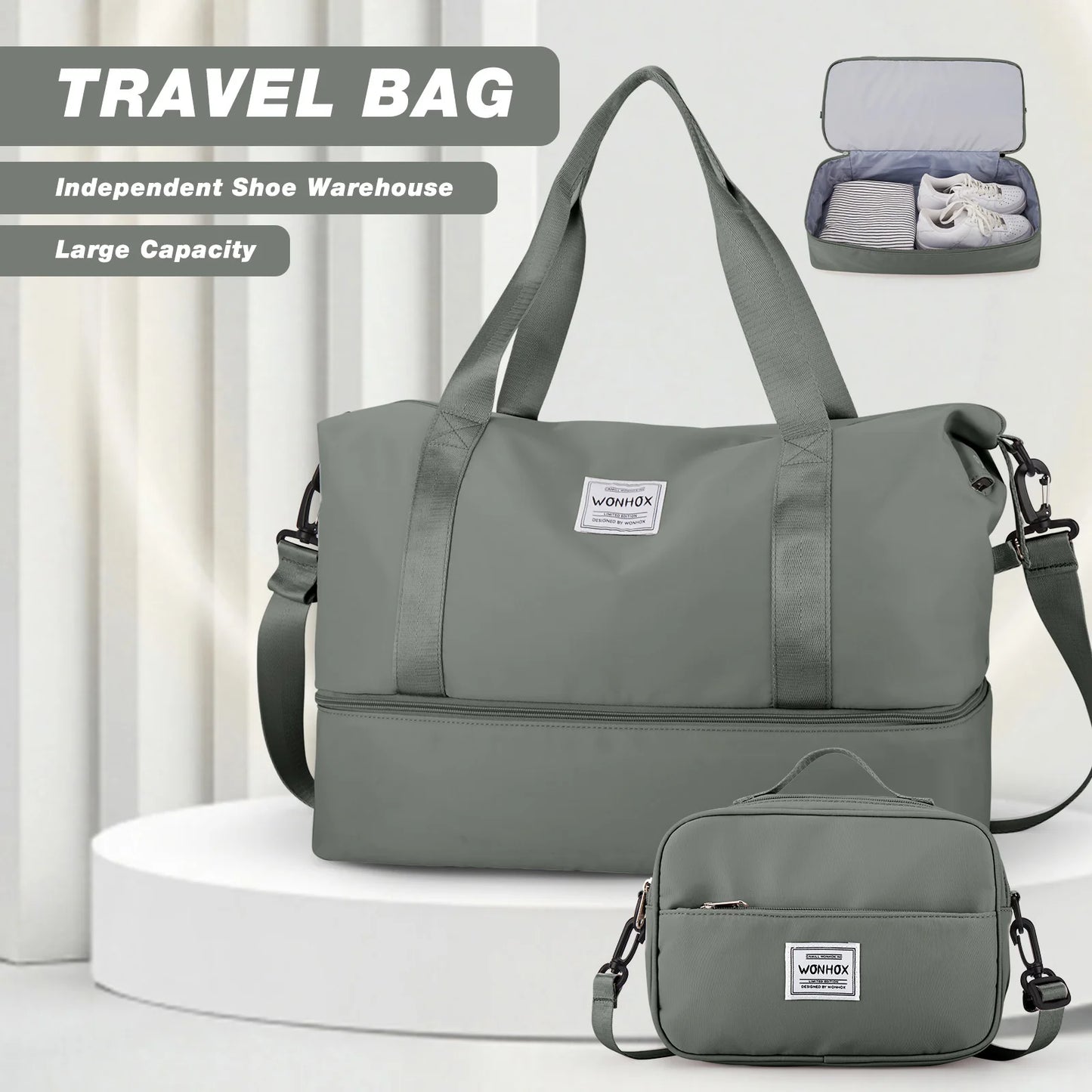Hand-Held Travel Bag Under the Seat,Carry-on Luggage Overnight Bag for Men Women Sports Fitness Bag, makeup bag,neceser mujer