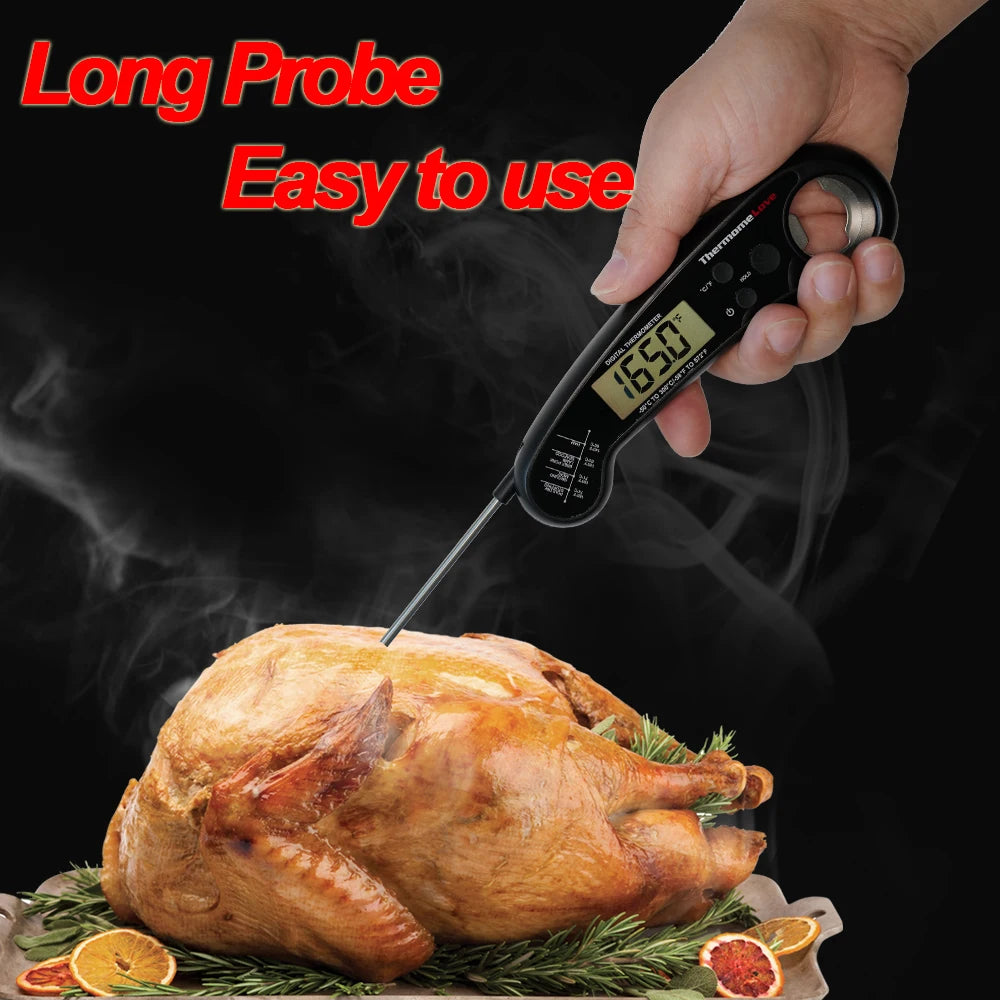 kitchen items Digital, Food Thermometer for Cooking and Baking, Instant Read Meat Thermometer with Backlight, Hold Function &