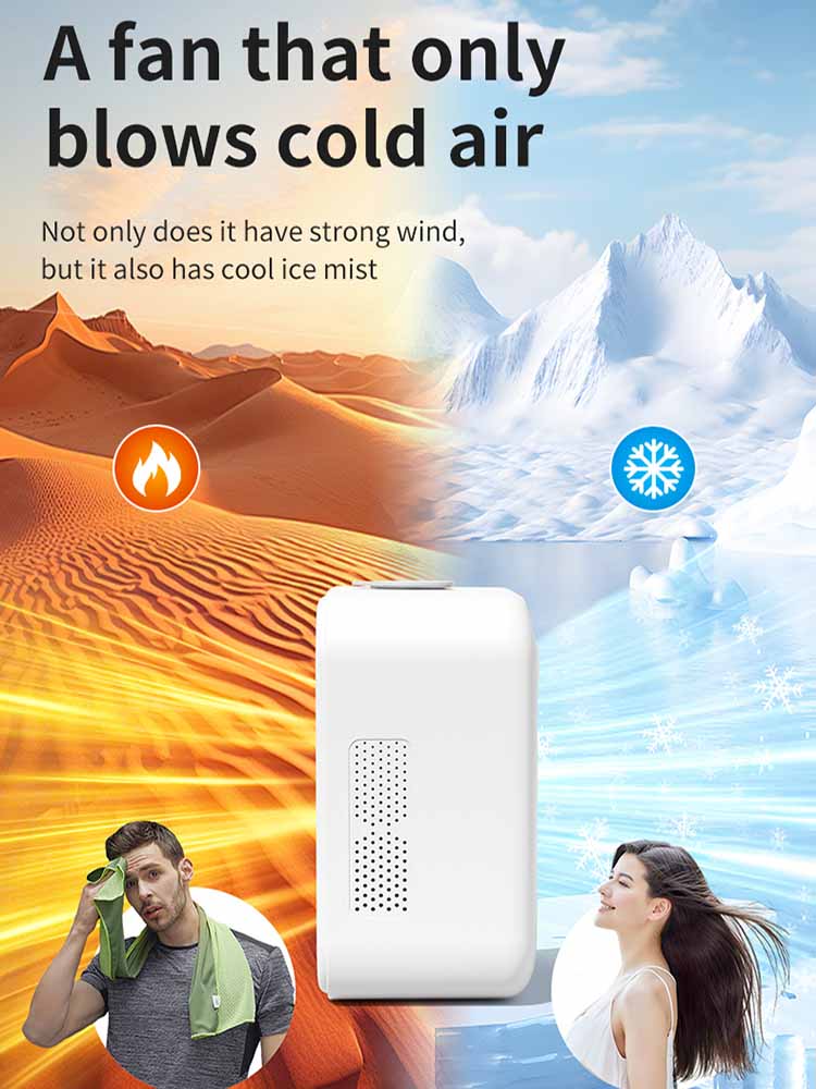 Portable Air Conditioners,3-In-1 Cooling Fan Air Conditioner with 2-Speed,Built-In 1800mah Battery,Air Cooler for Home&Outdoor