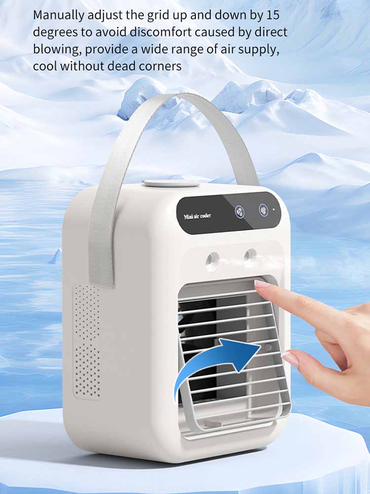 Portable Air Conditioners,3-In-1 Cooling Fan Air Conditioner with 2-Speed,Built-In 1800mah Battery,Air Cooler for Home&Outdoor