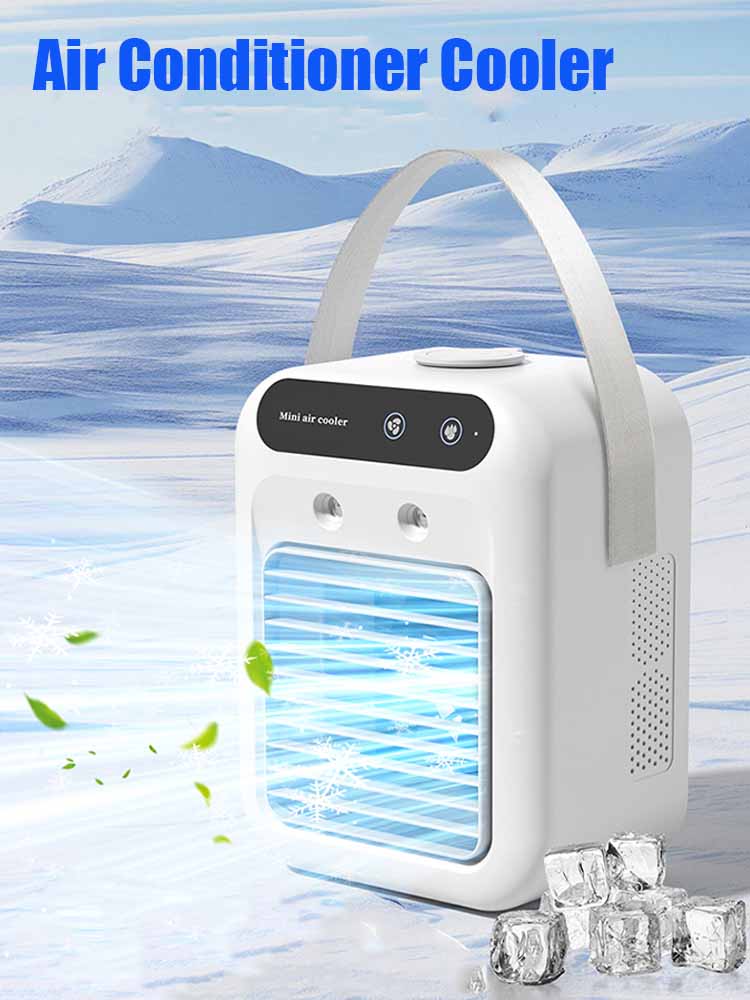 Portable Air Conditioners,3-In-1 Cooling Fan Air Conditioner with 2-Speed,Built-In 1800mah Battery,Air Cooler for Home&Outdoor