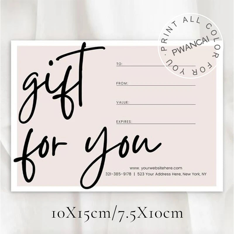 Beauty Spa Gift Coupon Cards Editable Gift Voucher Template Printable Gift DIY Voucher Certificate Modern Gift Card for Business