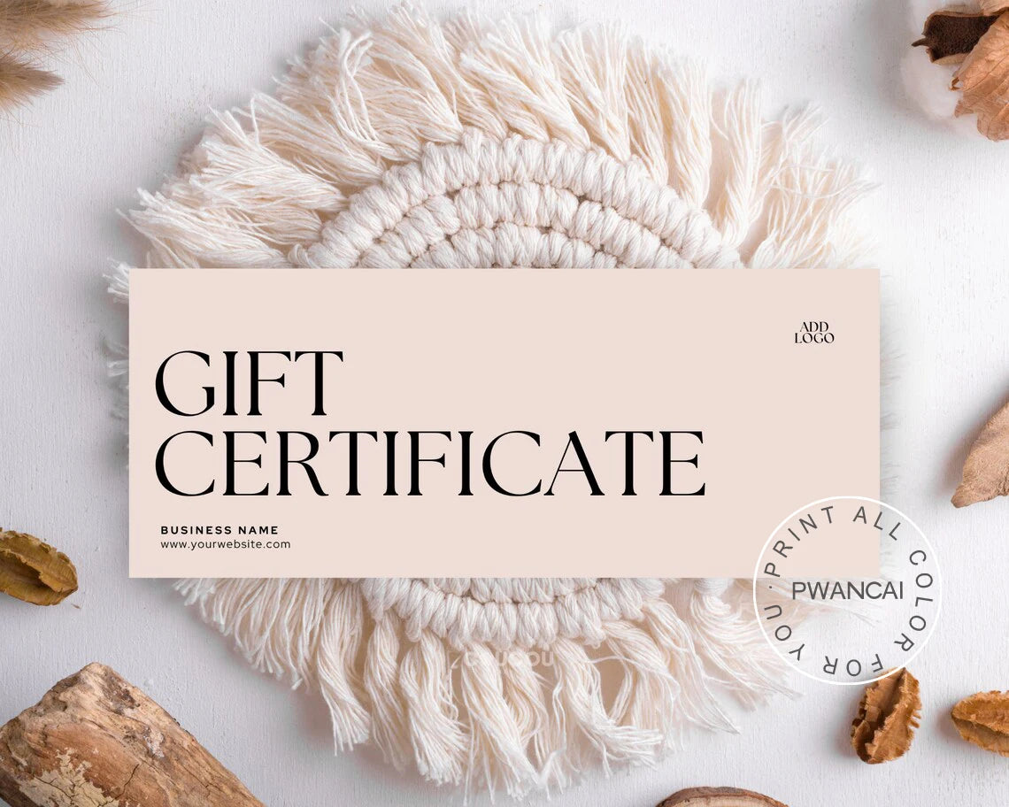 Beauty Spa Gift Coupon Cards Editable Gift Voucher Template Printable Gift DIY Voucher Certificate Modern Gift Card for Business