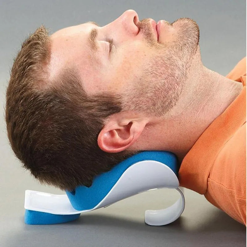 Relaxed Neck Support Pillow Tension Reliever  Massager Head Neck Shoulder Relax Muscle Tension Relieves Tightness Soreness Tool