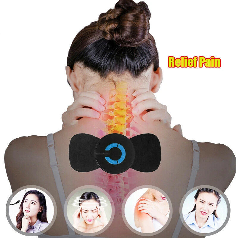 New Portable Mini Electric Neck Cervical Massager Stimulator Back Thigh Massager Pain Relief Massage Patch Intelligent Wireless