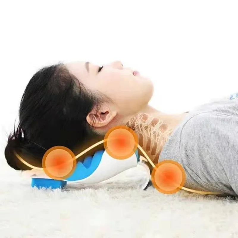 Relaxed Neck Support Pillow Tension Reliever  Massager Head Neck Shoulder Relax Muscle Tension Relieves Tightness Soreness Tool