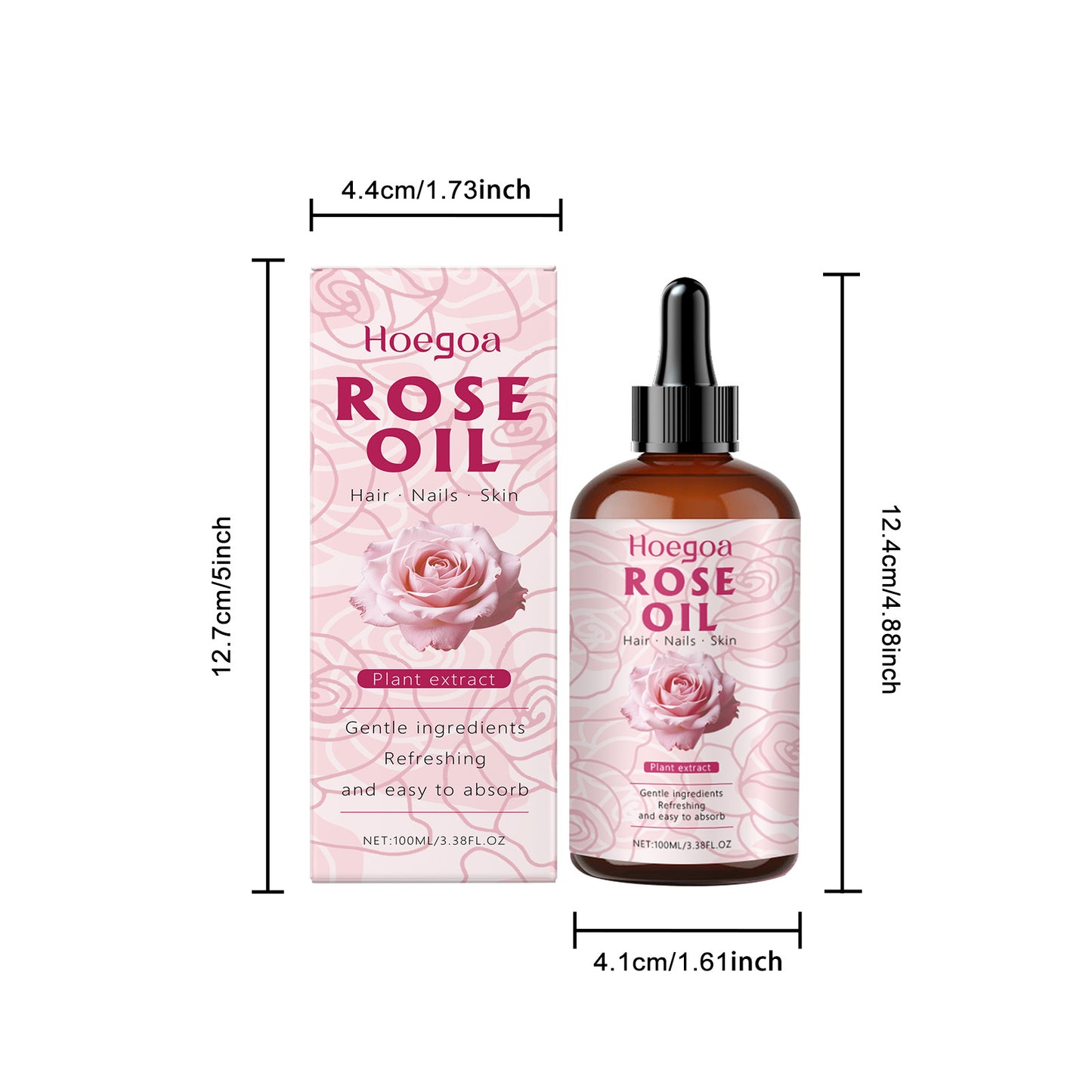 Rose Oil Face Anti Aging Brightening Lasting Hydration Nourishment Firm Aromatherapy Facial Serum Reveal Radiance Body Skin Care