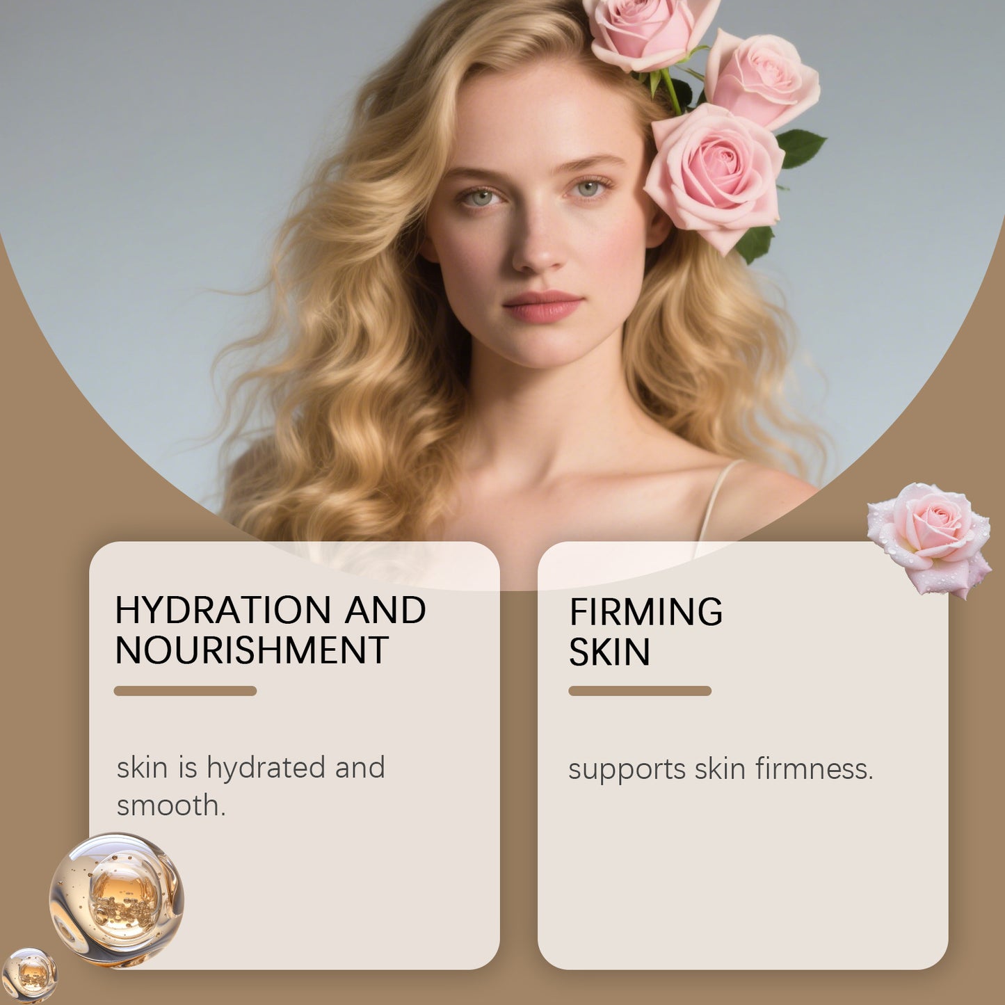 Rose Oil Face Anti Aging Brightening Lasting Hydration Nourishment Firm Aromatherapy Facial Serum Reveal Radiance Body Skin Care