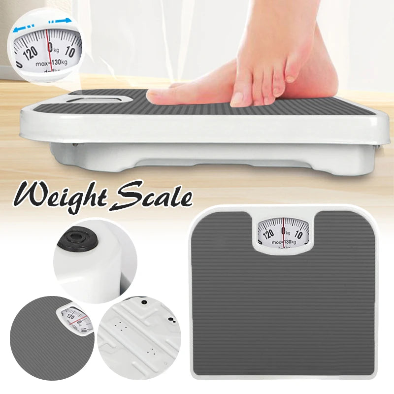 Mechanical Weighing Scale Home Human Weighing Dial Bathroom Waterproof and Non-slip PU Leather Pad Weight Scale Home Portable