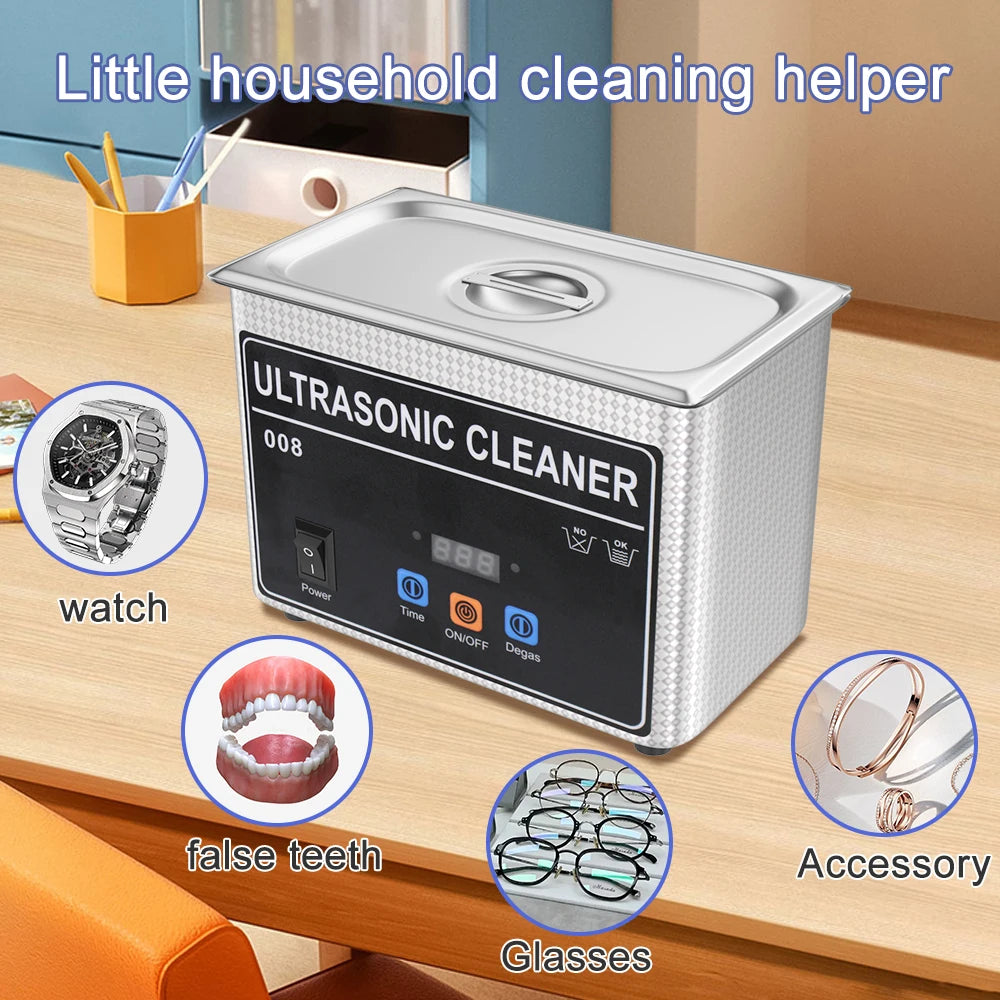 35w 60w Ultrasonic Bath 800ml 900ml Ultra Sonic Cleaner Washing Jewelry Dental Ultrasonic Cleaning Machine High Frequency 40khz