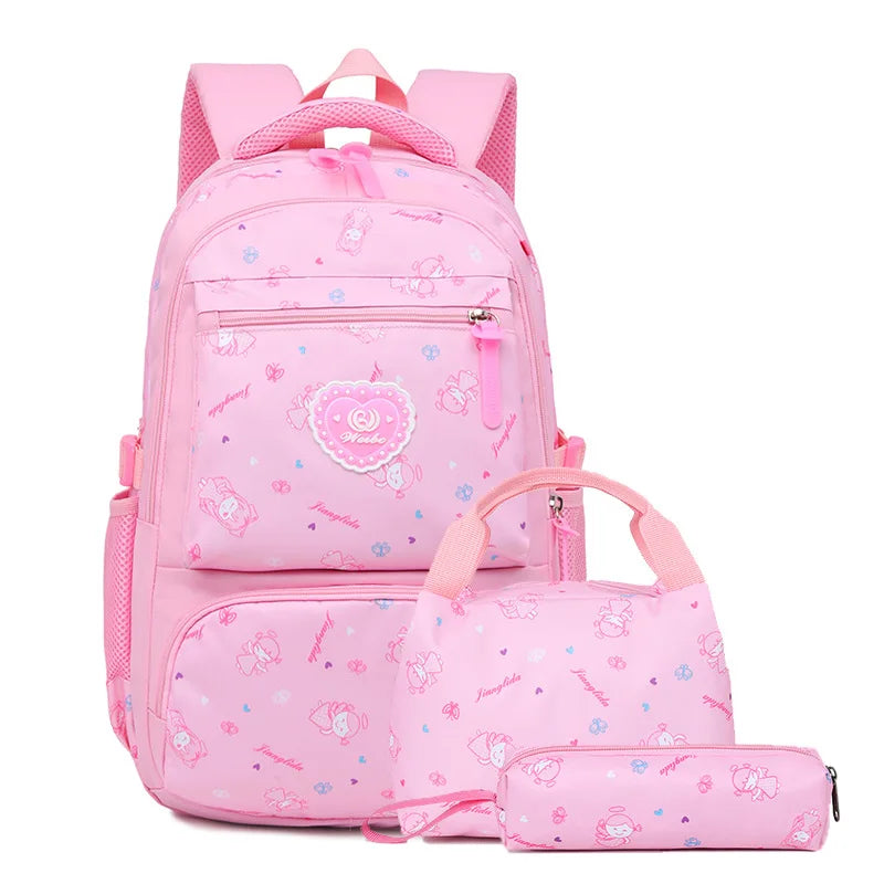 School Bags For Girls Kids Cute Printing School Backpack 3pcs/set Children Schoolbags Fashion Girl Backpacks Satchel