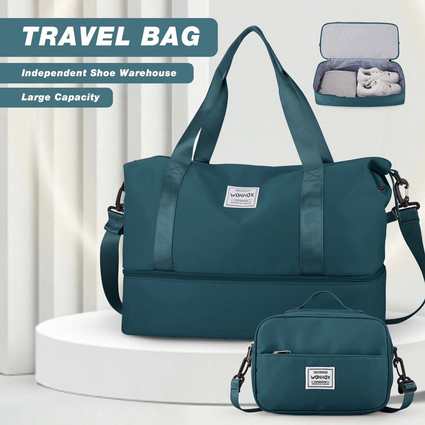 Hand-Held Travel Bag Under the Seat,Carry-on Luggage Overnight Bag for Men Women Sports Fitness Bag， makeup bag，neceser mujer