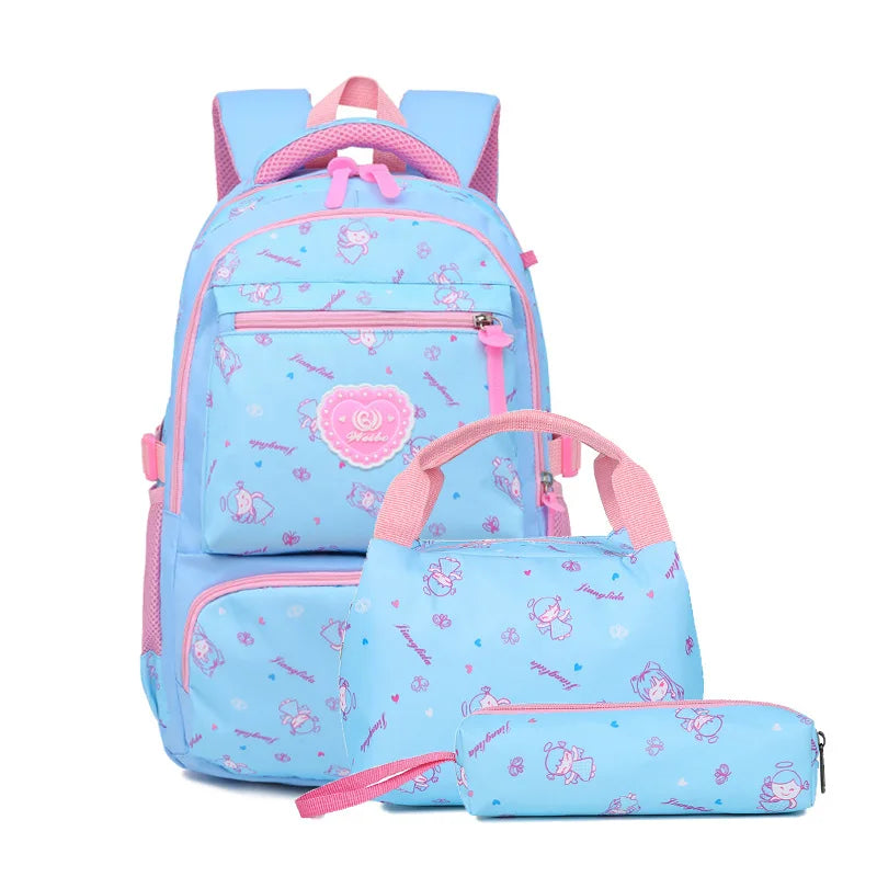 School Bags For Girls Kids Cute Printing School Backpack 3pcs/set Children Schoolbags Fashion Girl Backpacks Satchel