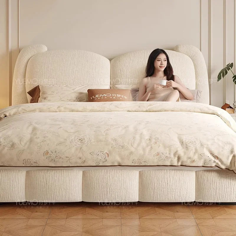 Bedroom Girls Bed Simple Design Wooden Frame Double Queen Massage Bed Sleeping Princess Letto Matrimoniale Unique Furniture