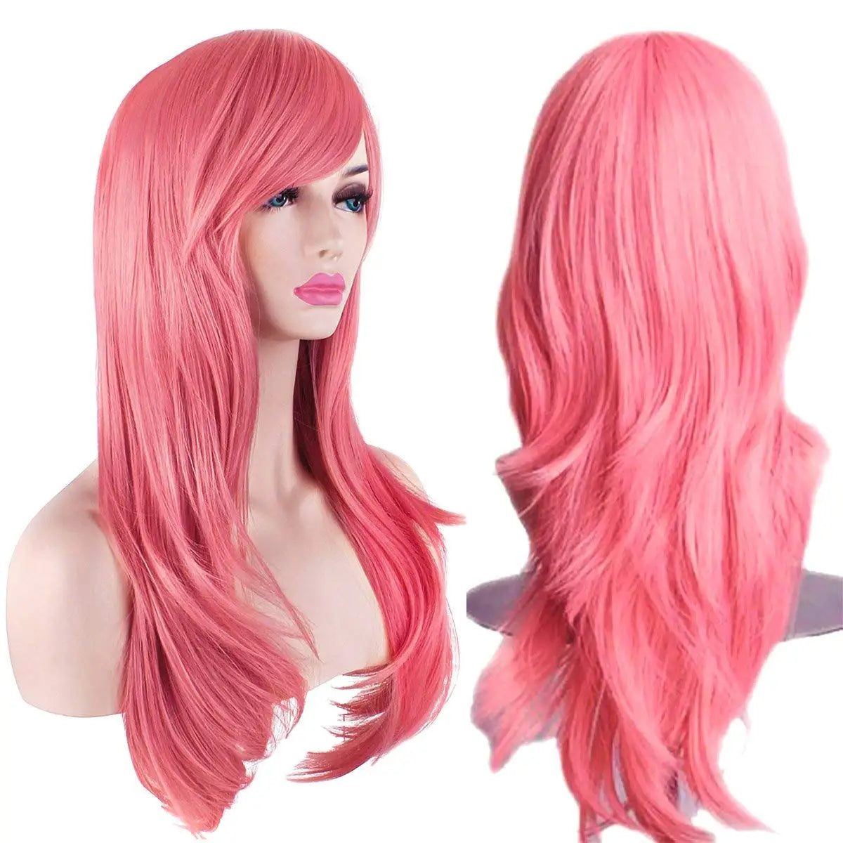 Women’s Heat Resistant 28-Inch 70cm Long Curly Hair Wig Black Long Wavy  Women Daily Use Heat Resistant Synthetic Hair