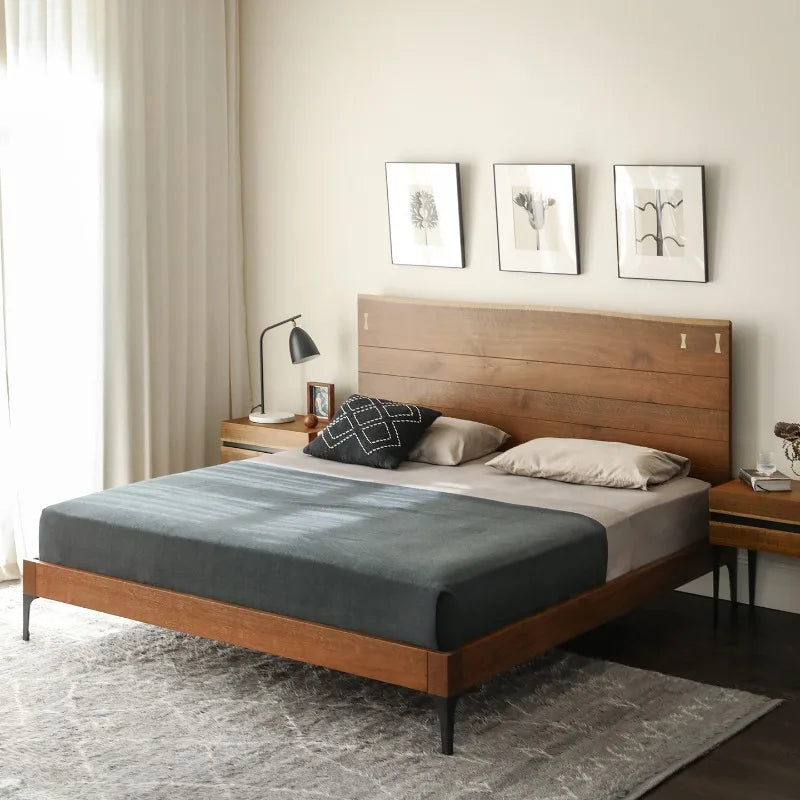 Bedroom Wooden Bed Design Space Saving European Headboards Sofa Bed Sleeping Platform Letto Matrimoniale Lounge Suite Furniture