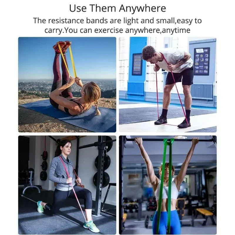 Resistance Bands Exercise Elastic Band Home Yoga Gym Equipment Accessories Sports Power Pull-Up Assist Band Bodybuilding