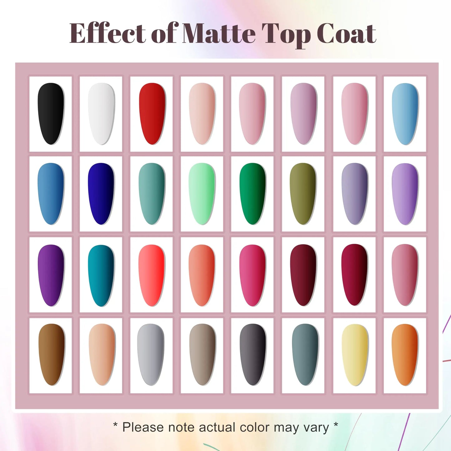 36 pcs Gel Nail Polish Set-32 Colors Gel Polish Kit Base Coat Glossy Matte And Glitter Top Coat Nail Polish Set