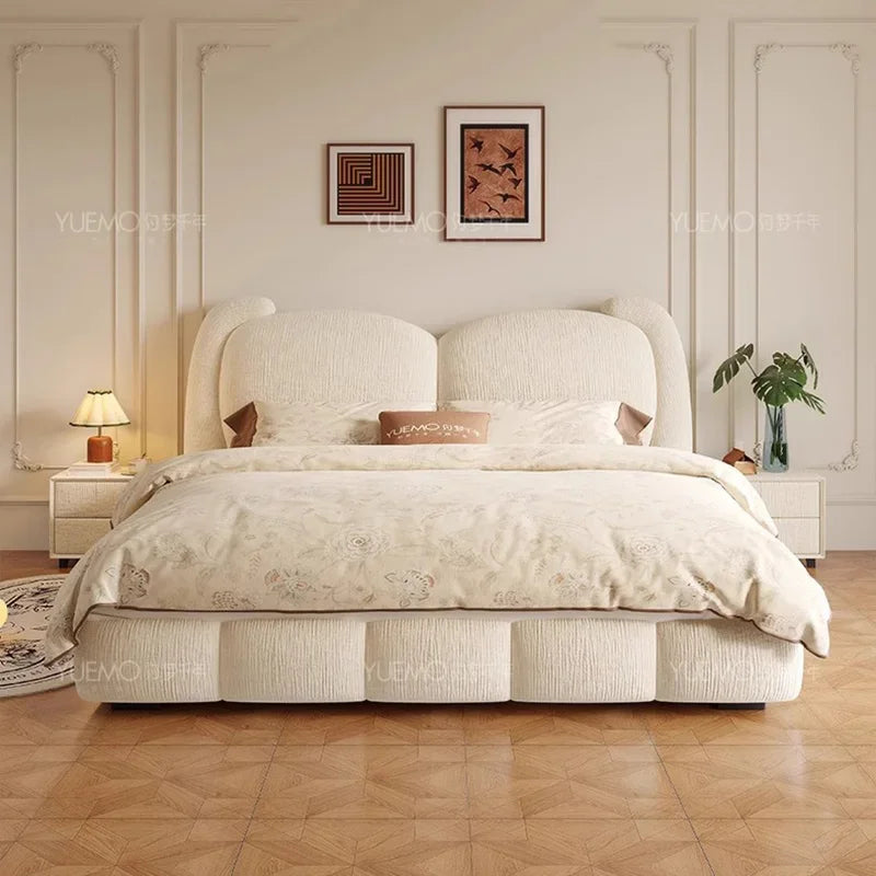 Bedroom Girls Bed Simple Design Wooden Frame Double Queen Massage Bed Sleeping Princess Letto Matrimoniale Unique Furniture