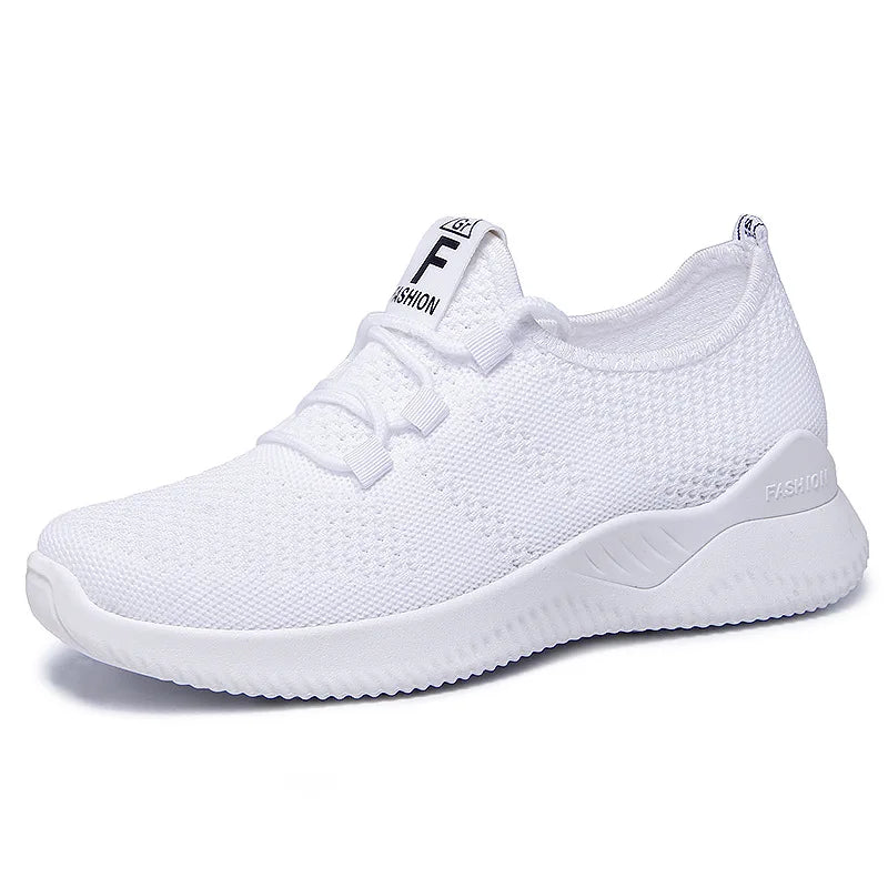 Comfortable Women's Casual Sneakers Summer Breathable Flat Shoes Fashion Women Sneakers Versatile Lace-Up Running Shoes 2025 New