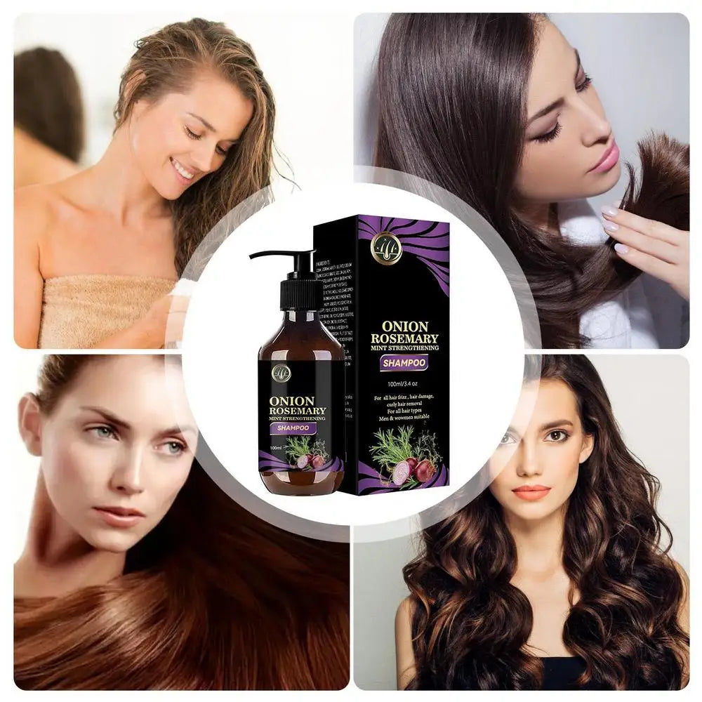 Hair Growth Thickening Shampoo Hair Growth Deep Cleansing Volumizing Shampoo Rosemary Onion Shampoo Hair Thickening Care Product