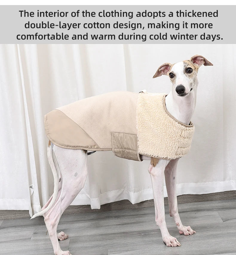 Winter Dogs Clothes Outdoor Cold Proof Warm Dog Jacket With Fleece Cotton Lining Double Sided Wearable Vest Puppy Clothing Coats