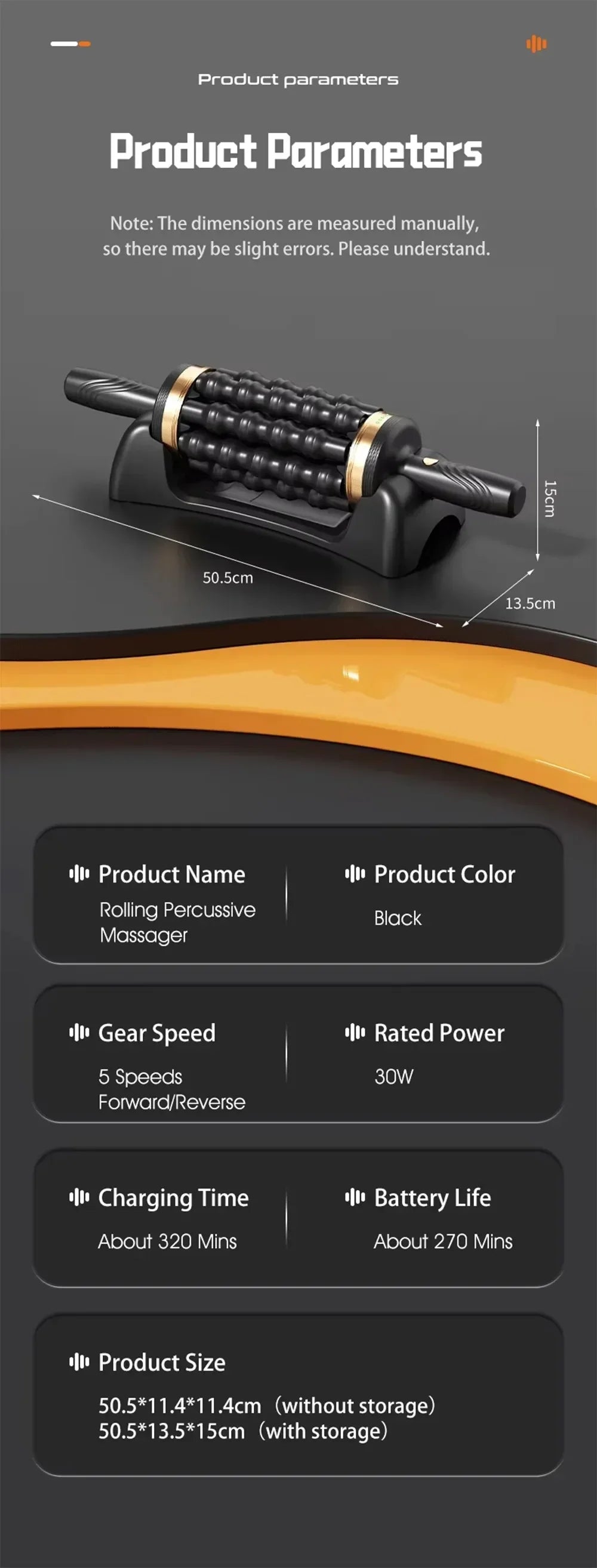 Relax Stress Massager Hand Held Massager for Muscle Rolling Percussive Massager Powered Muscle Roller Massager Whole Body Relief