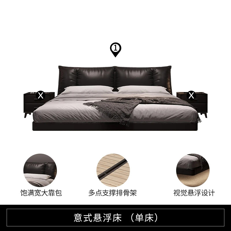 Hospital Sleeping Massage Bed Bedroom Queen Double Children Modern Bed Safe Leather Letto Matrimoniale Lounge Suite Furniture