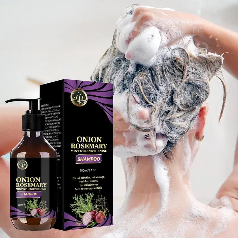 Hair Growth Thickening Shampoo Hair Growth Deep Cleansing Volumizing Shampoo Rosemary Onion Shampoo Hair Thickening Care Product