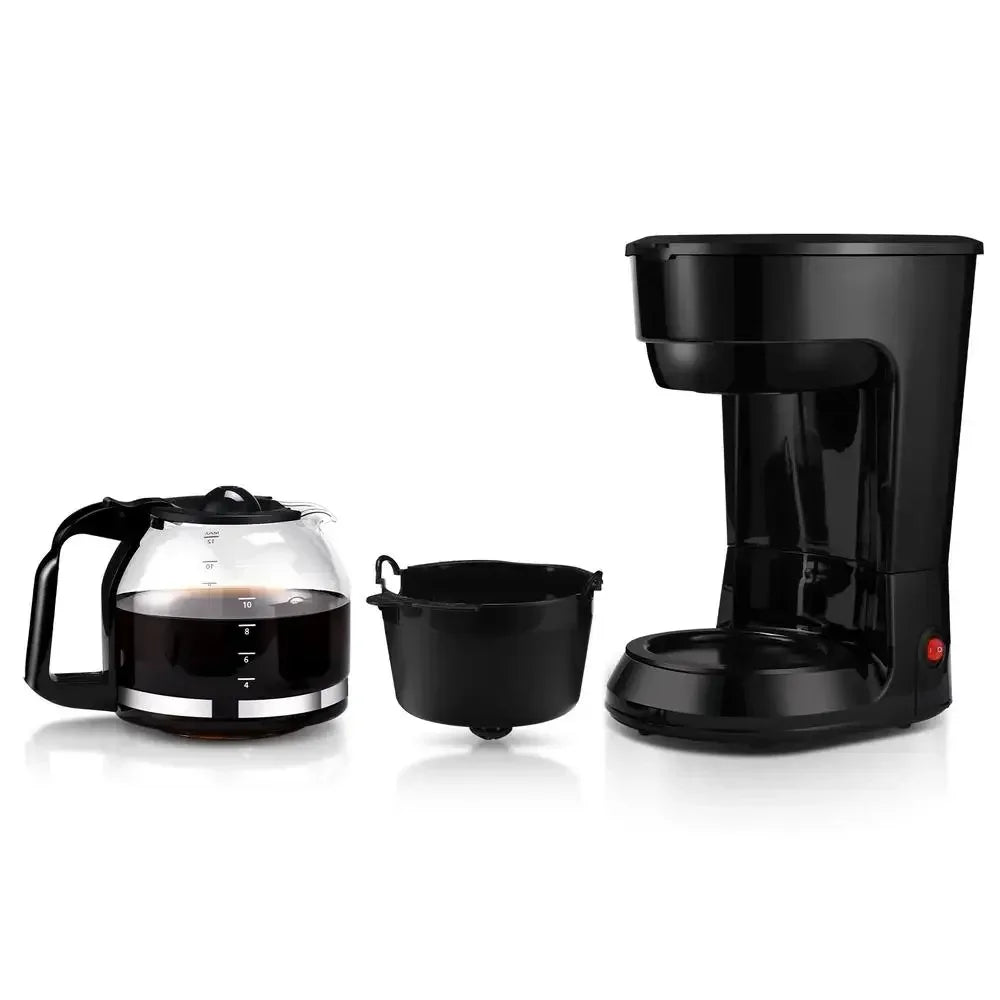 Black 12-Cup Coffee Maker Auto Keep Warm Function Indicator Light Dishwasher-Safe Easy Clean Shelf-Stable Smooth Rich Satisfying