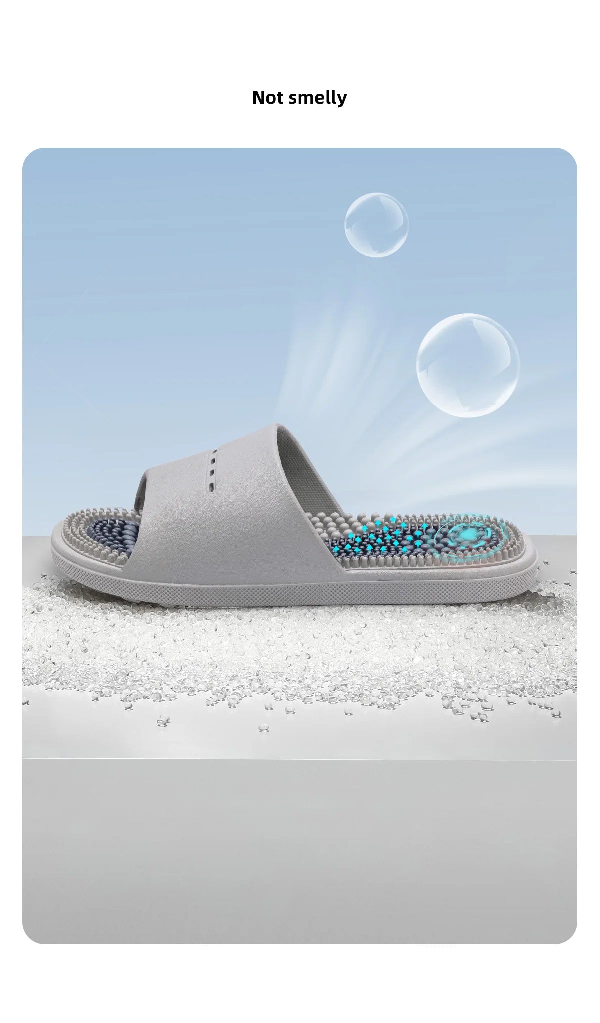 PVC Unisex Slippers Massage Wellness Home Slippers Comfortable Breathable Indoor Slippers