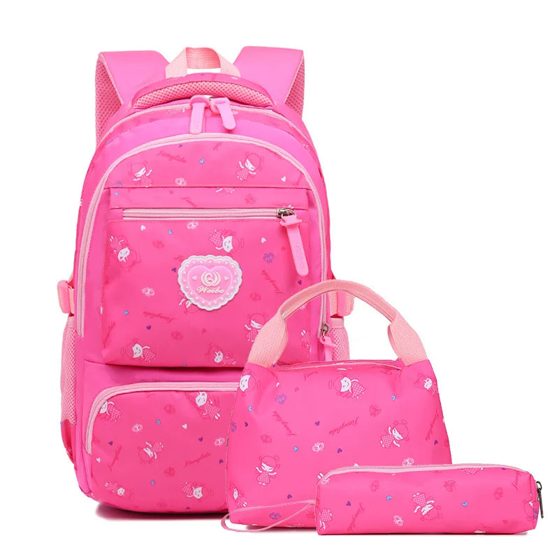 School Bags For Girls Kids Cute Printing School Backpack 3pcs/set Children Schoolbags Fashion Girl Backpacks Satchel
