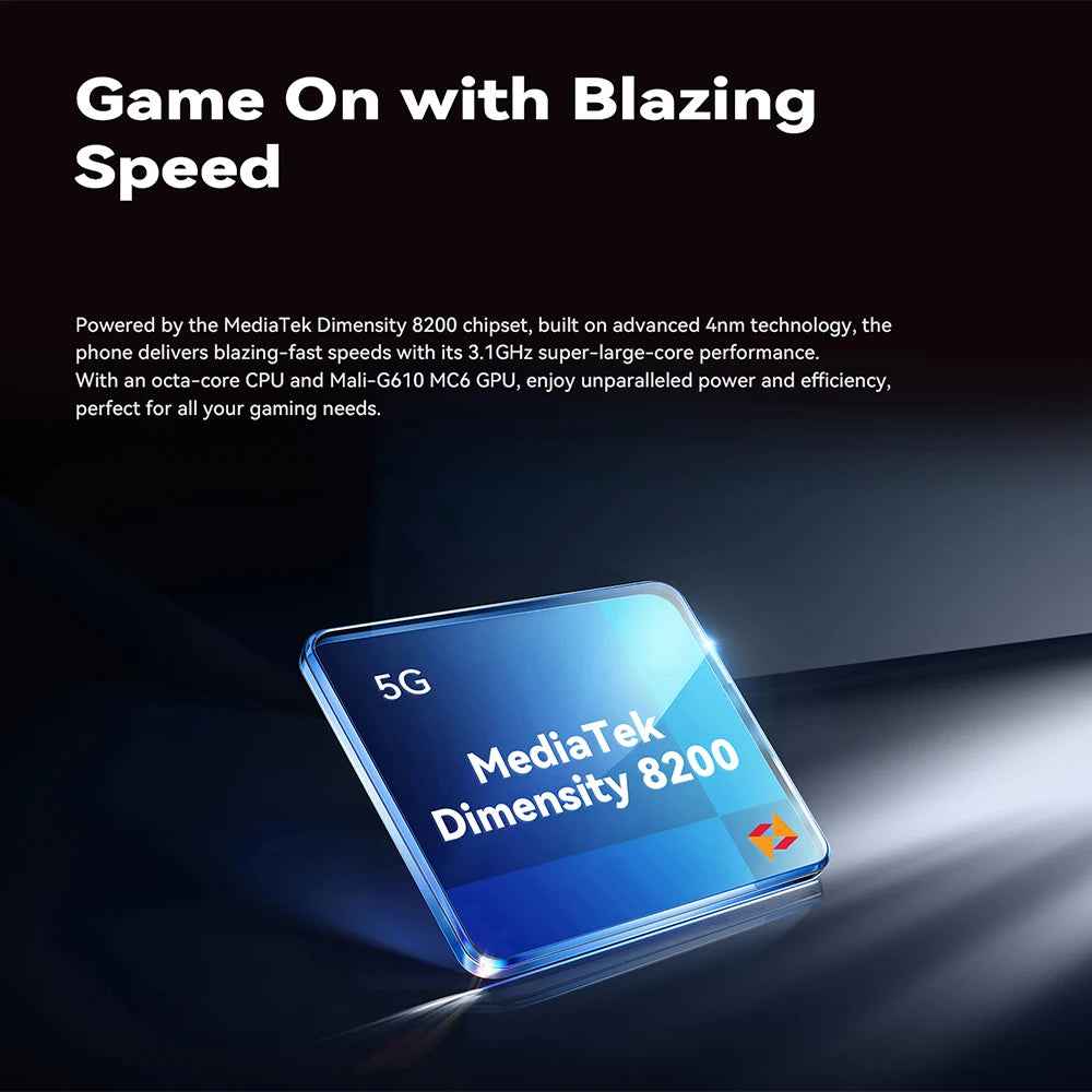 5G Smartphone CUBOT MAX 5 Dimensity 8200 6.95" 144Hz Large Screen 12GB RAM+256GB ROM 5100mAh Battery Gaming Phone NFC Android 14