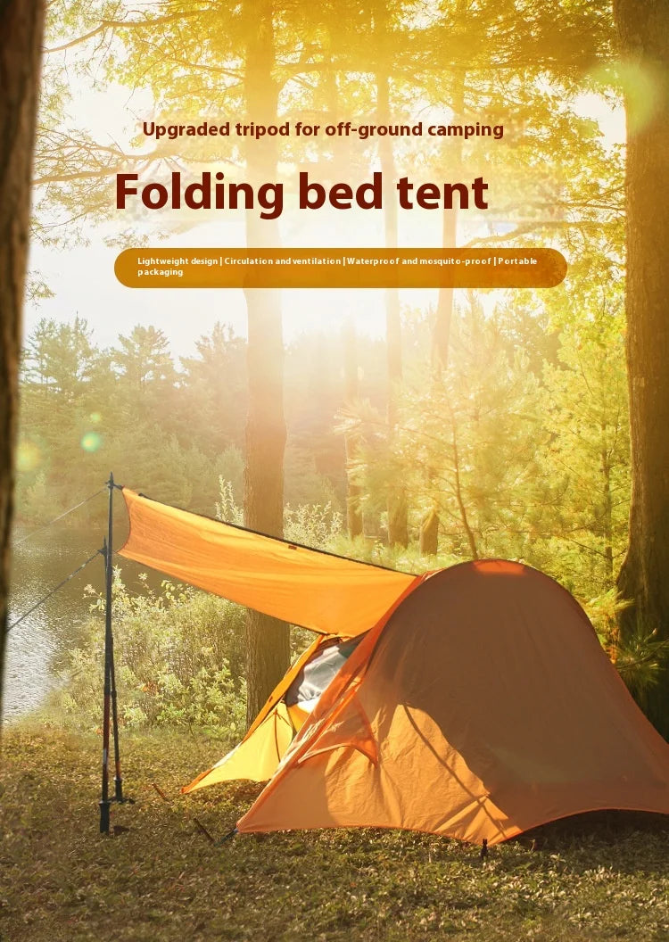 Tent Outdoor Camping Single Person Off-the-Ground Tent Integrated Folding Camp Bed Road Trip Fishing Camping Tent