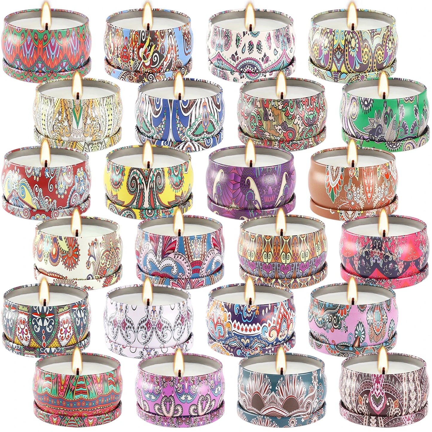 24 Packs of Chinese Classical Scented Candles, Parties, Celebrations, Holiday Gifts, Home Decorations, Wedding Decorations