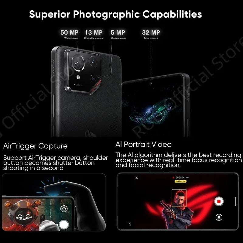 World Premiere ASUS ROG Phone 9 5G Smartphone Snapdragon 8 Elite 6.78‘’ 185Hz AMOLED Display ROG 9 Pro 5800mAh NFC Mobile Phone
