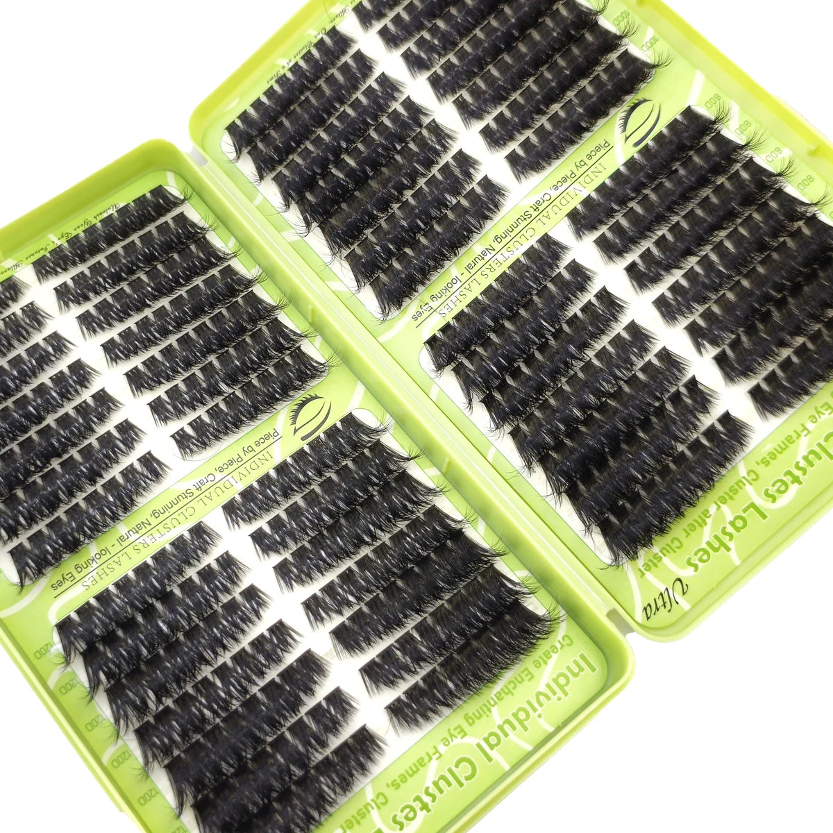 60row DIY Lash Extension Kit Clusters Individual Eyelashes Kit Mix Styles 10-18mm with Bond and Seal Eye Makeup Tool